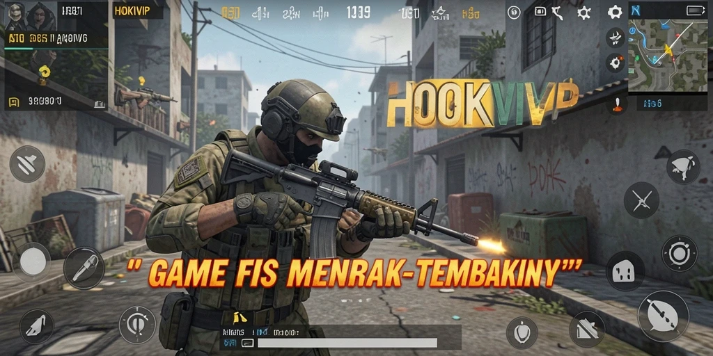 Screenshot HOKIVIP menampilkan aksi tembak-menembak yang mendebarkan.