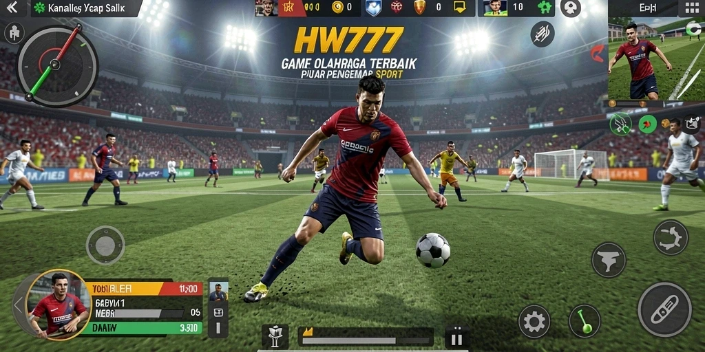 Tampilan gameplay HW777 yang memukau dalam aksi olahraga.