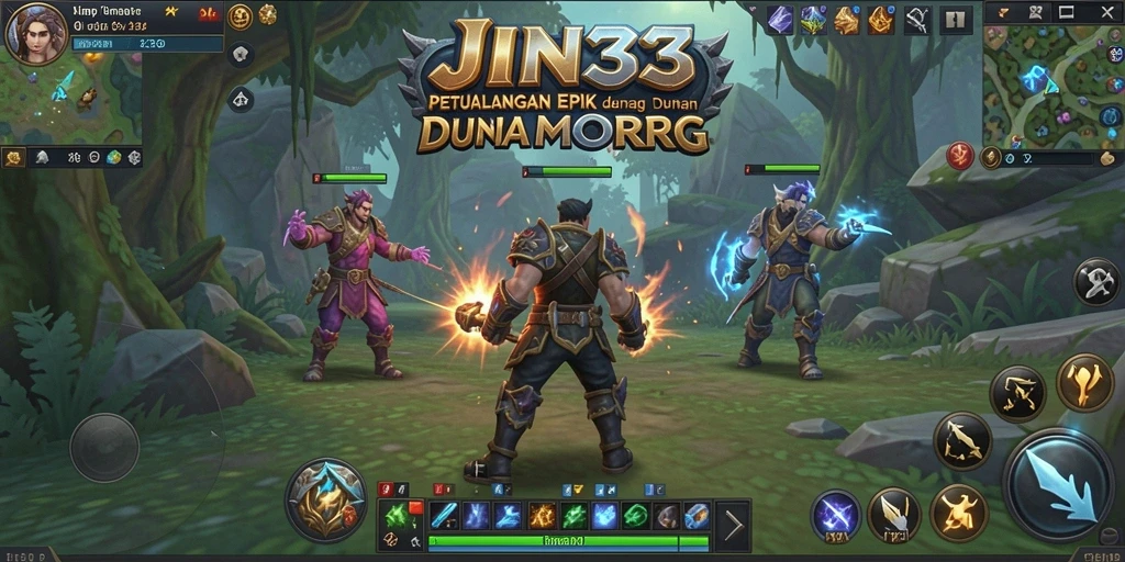 Tampilkan aksi pertarungan seru dalam permainan MMORPG JIN33.