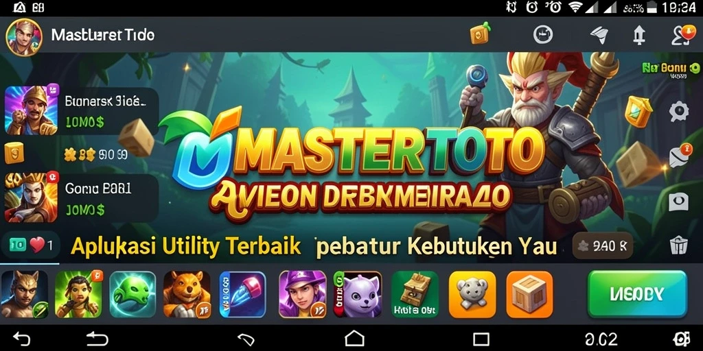 Tampilan antarmuka MASTERTOTO dengan fitur pengingat dan laporan aktivitas.