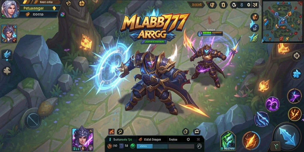 Tampilan mendebarkan dari gameplay ARPG MLBB777.