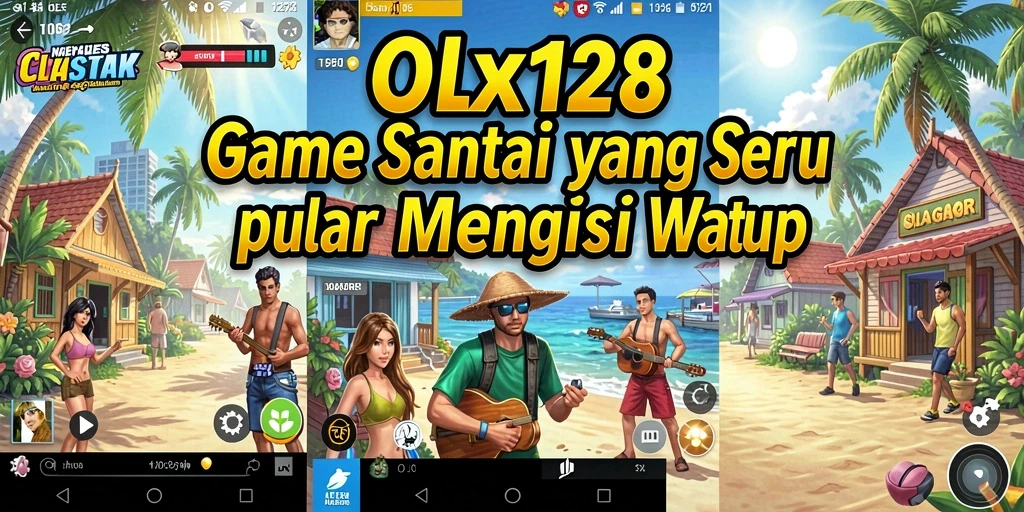 Tangkapan layar utama OLX128 menampilkan karakter dan gameplay yang energik.