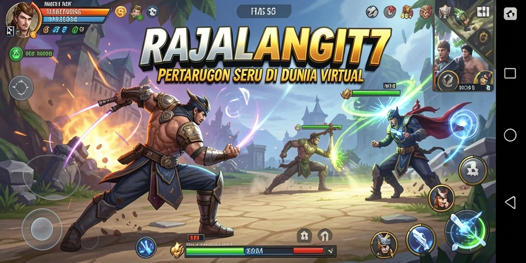 Tampilan action seru dalam permainan RAJALANGIT77 dengan grafis yang menawan.