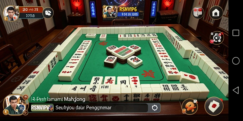 Tampilan gameplay seru dalam RSNVIP6 dengan desain Mahjong yang menawan.
