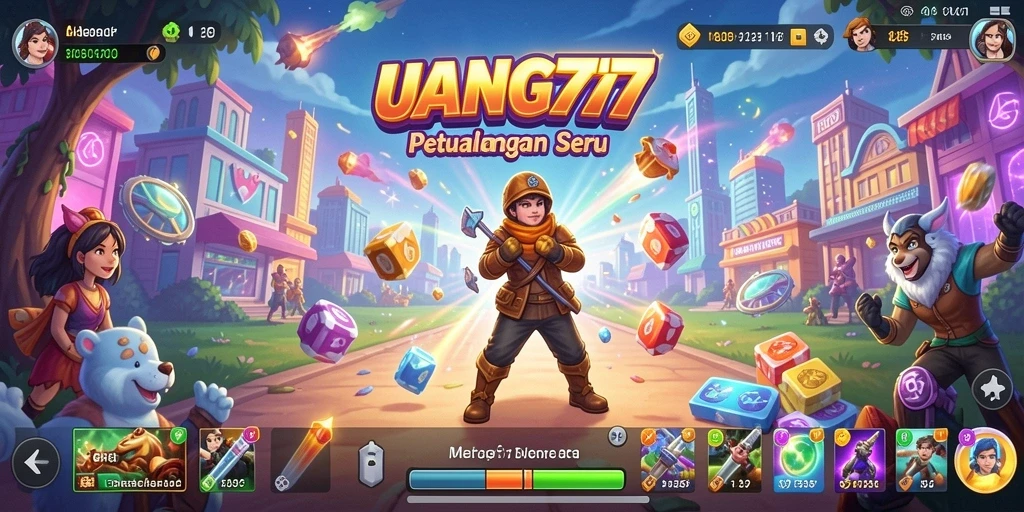 Tampilan gameplay UANG77 yang seru dan menantang di level baru.
